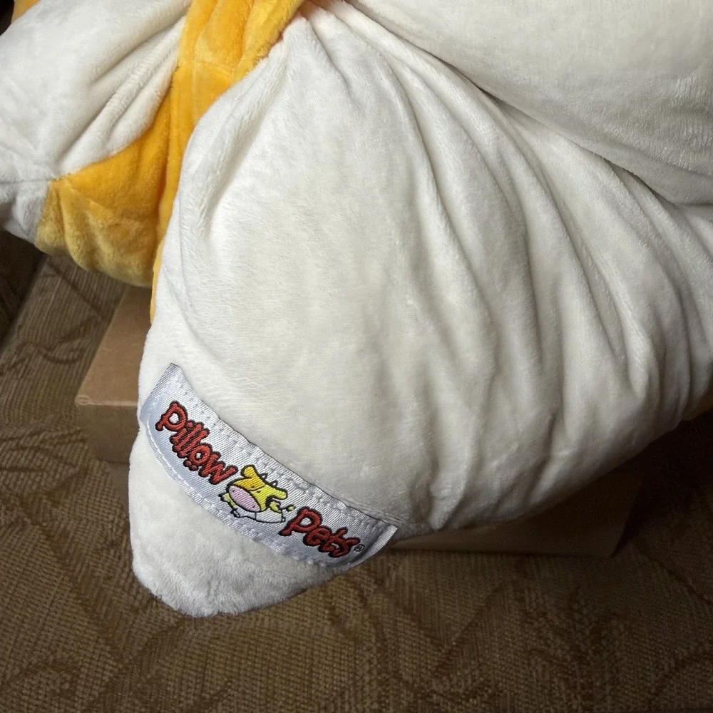 Disney Sox Cat Pillow Pet Figure Stuffed Animal Plush New Yellow Soft Pillow NWT